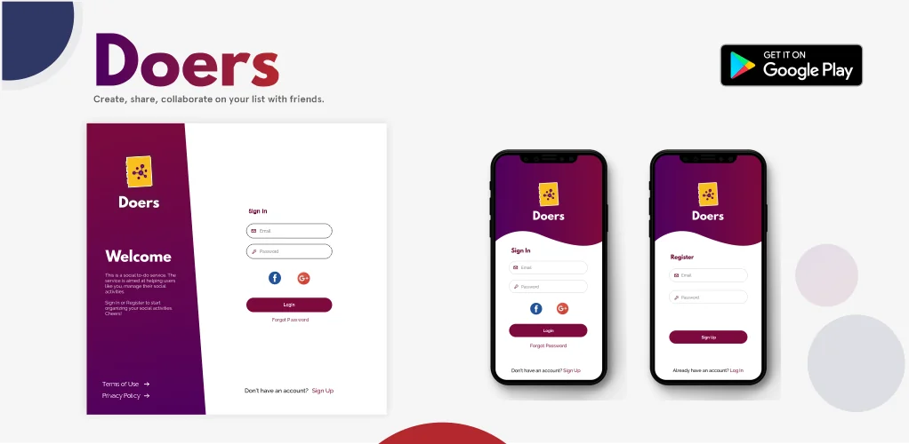 Doers web feature graphic